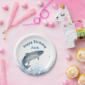 Big Fish in Water Birthday Party Papieren Bordje (Feest)