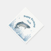 Big Fish in Water Birthday Party Servet (Hoek)