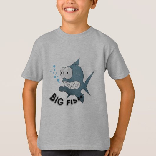 Big Fish - Kinderen Basic T-Shirt (Voorkant)