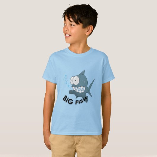 Big Fish - Kinderen Basic T-Shirt (Voorkant volledig)