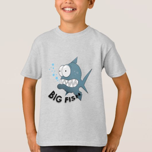 Big Fish - Kinderen Basic T-Shirt (Voorkant)