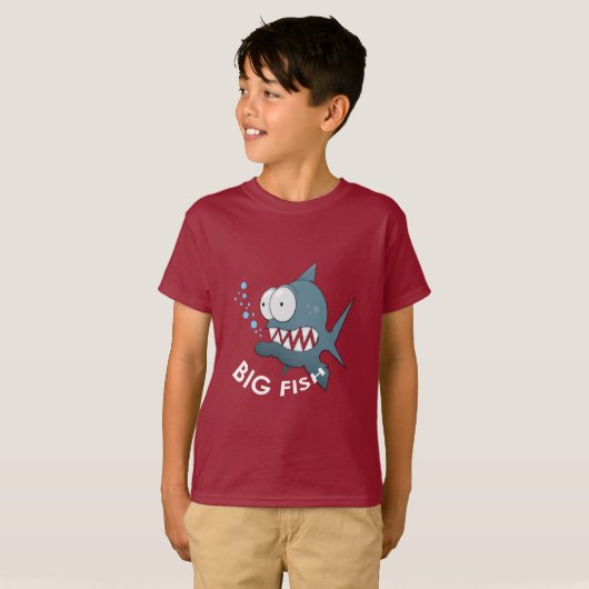 Big Fish - Kinderen Basic T-Shirt (Voorkant volledig)