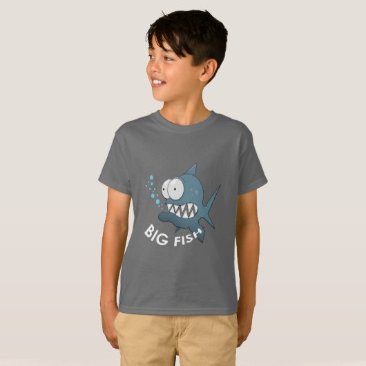 Big Fish - Kinderen Basic T-Shirt (Voorkant volledig)