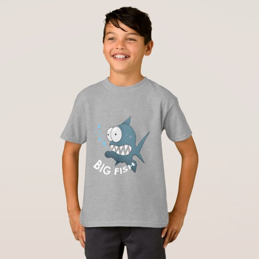 Big Fish - Kinderen Basic T-Shirt (Voorkant volledig)