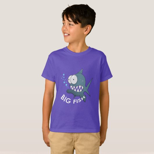 Big Fish - Kinderen Basic T-Shirt (Voorkant volledig)