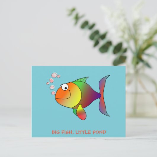 BIG FISH, KLEINE POND - Post Card Briefkaart (Staand voorkant)