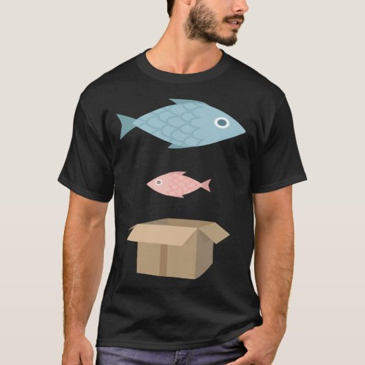 Big fish little fish cardboard box t-shirt (Voorkant)