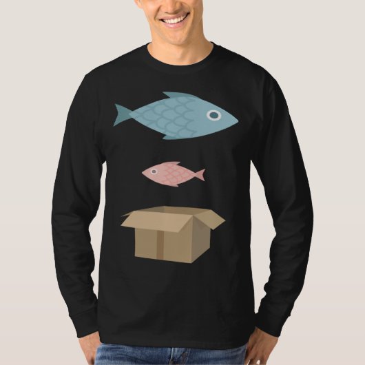 Big fish little fish cardboard box t-shirt (Voorkant)