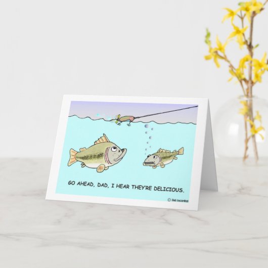 BIG FISH - LITTLE FISH-kaart Kaart (Gele Bloem)