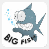 Big Fish - Square Stickers (Voorkant)
