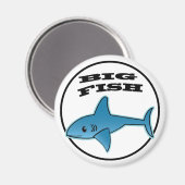 Big Fish - standaard, 2¼ inch Ronde Magnet (Voorkant / Achterkant)