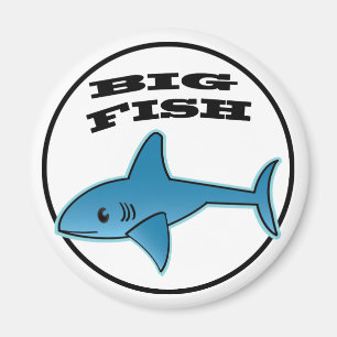 Big Fish - standaard, 2¼ inch Ronde Magnet 
