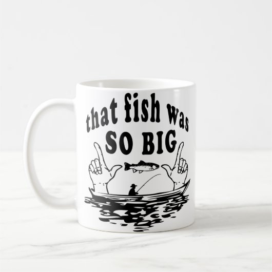 Big Fish Story grappige koffie-mok Koffiemok (Links)