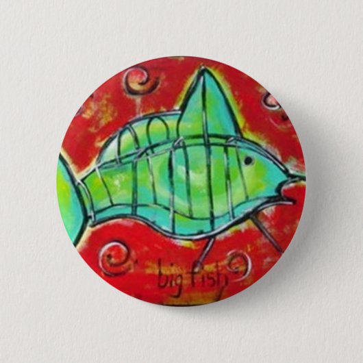 Big Fish-toets Ronde Button 5,7 Cm (Voorkant)