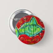 Big Fish-toets Ronde Button 5,7 Cm (Voorkant /achterkant)