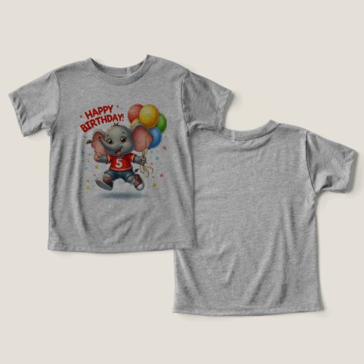 Big Five: olifant met ballonnen (Ontwerp Voorkant & Achterkant)