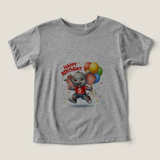 Big Five-viering: olifant met peuterballonnen (Design voorkant)