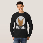 Big Floppa Caracal Cat Meme Bruh T-shirt (Voorkant volledig)