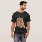 Big Floppa Cat caracal T-shirt (Voorkant volledig)