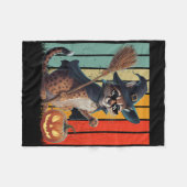 Big Floppa Meme Caracal Cat Halloween Fleece Deken (Voorkant (Horizontaal))
