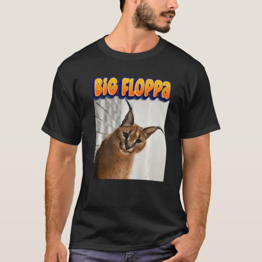 Big Floppa Meme Cat 1 T-shirt (Voorkant)