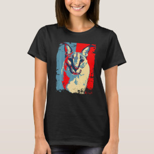 Big Floppa Meme cat Cute Caracal Cat retro distans T-shirt
