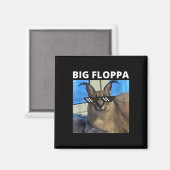 Big Floppa Meme Cat Magneet (Voorkant / Achterkant)