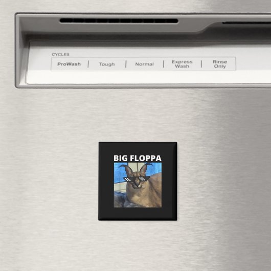 Big Floppa Meme Cat Magneet (Insitu (Vaatwasser))