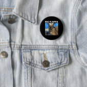 Big Floppa Meme Cat Ronde Button 5,7 Cm (In situ)
