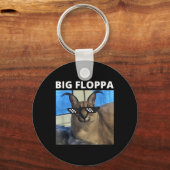 Big Floppa Meme Cat Sleutelhanger (Voorkant)