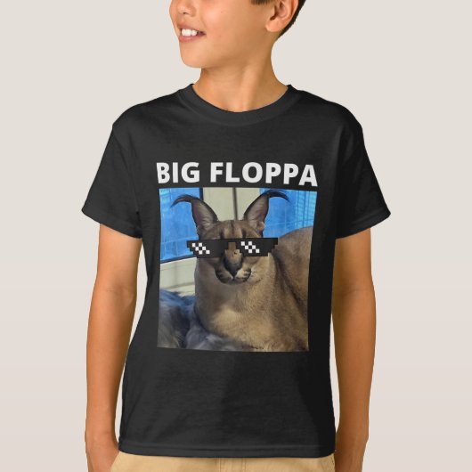 Big Floppa Meme Cat T-shirt (Voorkant)