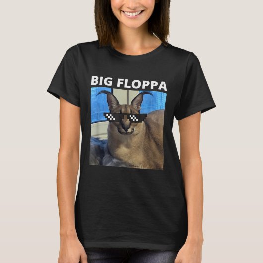 Big Floppa Meme Cat T-shirt (Voorkant)
