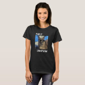 Big Floppa Meme Cat T-shirt (Voorkant volledig)