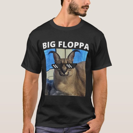 Big Floppa Meme Cat T-shirt (Voorkant)
