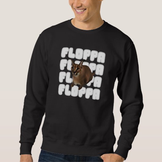 Big Floppa Meme Cat Trui (Voorkant)