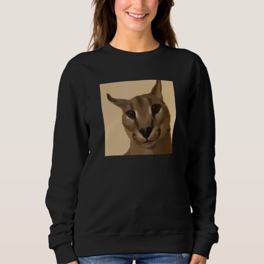 Big Floppa Meme Cat Trui (Voorkant)