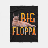 Big Floppa Meme Cute Caracal Cat Fleece Deken (Voorkant)