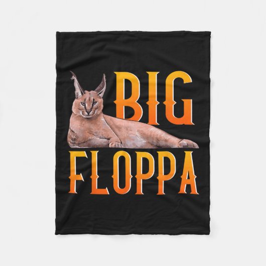 Big Floppa Meme Cute Caracal Cat Fleece Deken (Voorkant)