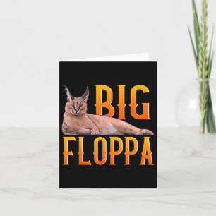 Big Floppa Meme Cute Caracal Cat Kaart