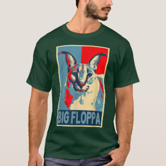 Big Floppa Meme Cute Caracal Cat retro  T-shirt