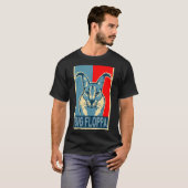 Big Floppa Meme Cute Caracal Cat retro  T-shirt (Voorkant volledig)