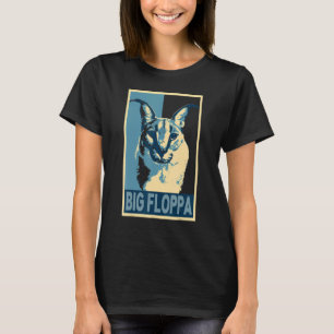 Big Floppa Meme Cute Caracal Cat retro T-shirt