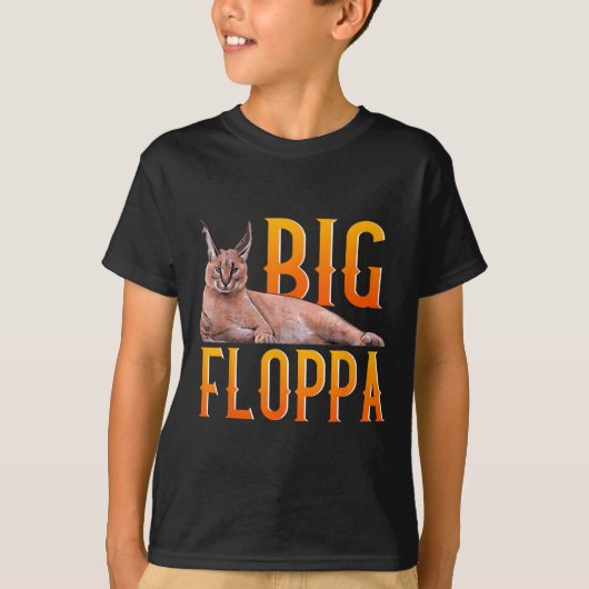 Big Floppa Meme Cute Caracal Cat T-shirt (Voorkant)