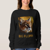 Big Floppa Meme Cute Caracal Cat Trui (Voorkant)