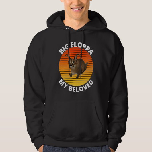 Big Floppa My Beloved Caracal Cat Meme Hoodie (Voorkant)