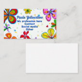 Big Flowers Art Custom Visitekaartje (Voorkant / Achterkant)