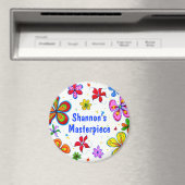 Big Flowers Art Design Magneet (Insitu (Vaatwasser))