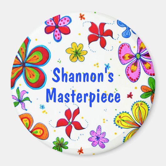 Big Flowers Art Design Magneet (Voorkant)