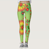 Big  Flowers Bouquet Pattern Leggings (Voorkant)