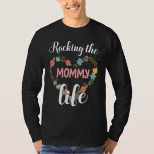 Big Flowers Heart die de mama gelukkige zoon van m T-shirt